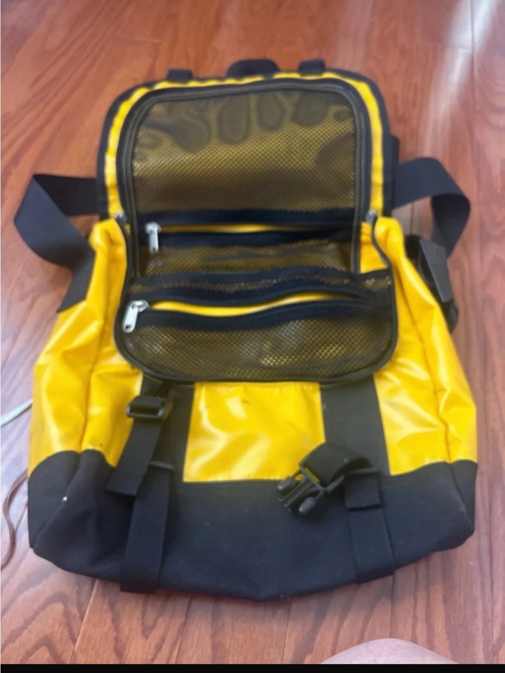 The North Face Yellow and Black Messenger Bag